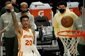 Trae young held the hawks in it with 25 points in the first half as he was able to get to his spots early and often, shaking off a rough game 7 shooting night with a tremendous effort in game 1. Fsabcmgsfzh4um