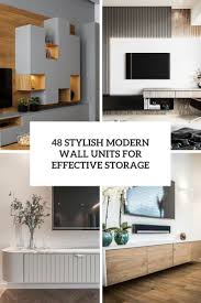 Great use of the bedroom wall space. 48 Stylish Modern Wall Units For Effective Storage Digsdigs