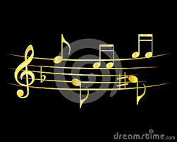 Just one of millions of high quality products available. Abstract Music Notes Design Music Notes Gold On A Black Background Vector Illustration Cartoondealer Com 91787220