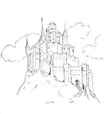 Castles Crowns And Cottages And Yellow Castle Drawing Art Drawings Beautiful Castle Sketch