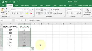 How To Convert A Hexadecimal To Decimal In Ms Excel Excel Decimals Ms Word