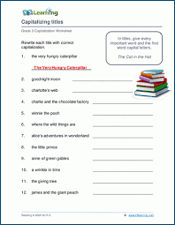 The other exception is when the words following the colon form one or more complete sentences. Capital Letters Titles Worksheets K5 Learning