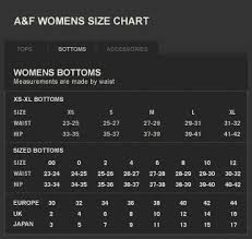 Abercrombie And Fitch Size Chart Mens Www