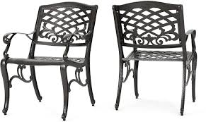 Check spelling or type a new query. Amazon Com Christopher Knight Home Sarasota Outdoor Cast Aluminum Outdoor Chairs 2 Pcs Set Hammered Bronze Everything Else