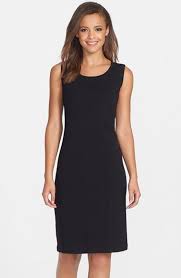 Jones New York Sleeveless Knit Sheath Dress Regular Petite Available At Nordstrom Knit Sheath Dress Black Shift Dress Sleeveless Petite Cocktail Dresses