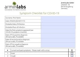 It can also take longer before people show symptoms and people can be contagious for longer. Arminlabs Gmbh Covid 19 Symptom Checklist