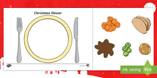 What do brits eat during christmas dinner? Christmas Dinner Plate Activity Teacher Made