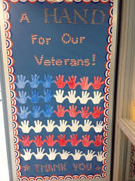 Veterans Day Bulletin Board A Hand For Our Veterans Thank You Veterans Day Activities Veterans Day Thank You Veterans Day Celebration