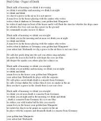 Todesfuge English Translation Poetry English Translation Life