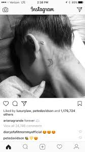 Does anyone have a good picture of mac millers lotus flower tattoo on his neck? Ariana Grande And Pete Davidson Flirt On Instagram People Com