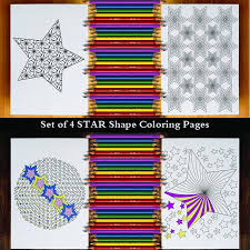 It contains one page, the one that you see. Coloring Book Pdf Stars Shapes To Color Colouring Pages Printable Galaxy Stars Adult Coloring Pages Of Star Printable Instant Download Craftinga