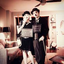 Complete your costume's finishing touches with these black and white makeup sticks! Silent Film Star Halloween Costume Idea Black And White Grayscale 1920s Charlie C White Halloween Costumes Cute Couple Halloween Costumes Grayscale Costume