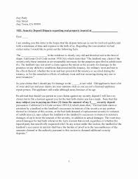 Sample Landlord Letters To Tenants Awesome Free Sample California Security Deposit Dispute Letter