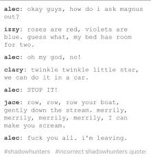 Number One Two Three Four Five Six Seven Eight Nine Ten One Two I Ll Do You Three Four Maybe On The Floor Five Six Lets See How Well We Mix Seven Eight Were Gonna Shadowhunters Shadowhunters Malec Shadow Hunters