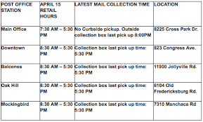 Austin Post Offices Won T Be Open Late For Tax Day 2014 Kut