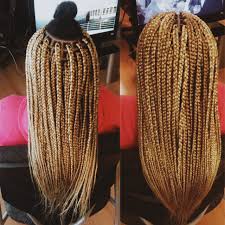Black And Blonde Box Braids Mixed Medium Size Mid Back Blonde Mix Box Braids Medium Sized Box Braids Box Braids Styling Box Braids