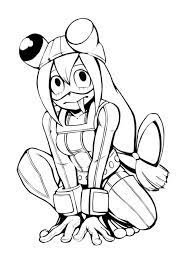 42k.) this boku no hero academia coloring pages eijirou kirishima for individual and noncommercial use only, the copyright belongs to their respective creatures or owners. Tsuyu Asui From My Hero Academia Coloring Page Free Printable Coloring Pages For Kids