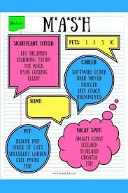 Simply fold the paper as shown in the video above and read the fortune of all your family and friends. Mash Game 90 S Theme Party Digital Download 2 Etsy 90s Theme Party 90s Theme Party Themes
