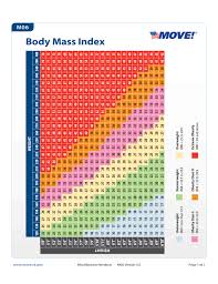 Standard Body Mass Index Chart Free Download