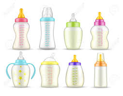 Baby Feeding Bottles Vector Realistic Mockup Templates Set Royalty Free Cliparts Vectors And Stock Illustration Image 138495616