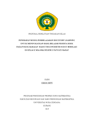 Ptk (penelitian tindakan kelas) matematika sma kelas xii. Cover Ptk