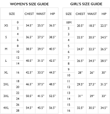 Size Chart Pineapple Clothing