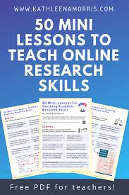50 Mini Lessons To Teach Students Online Research Skills Free Pdf Research Skills Mini Lessons Teaching