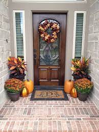 Pin By Amanda Dornhorst On Outdoor Decor Fall Front Porch Decor Front Door Fall Decor Fall Decorations Porch