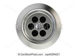 top view of kitchen sink drain, round