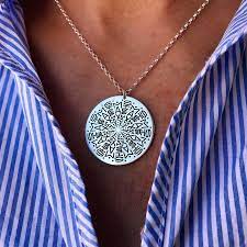 2 Name Namedala Mandala Name Necklace Silver Jewelry Mandala Necklace Personalized Jewelry