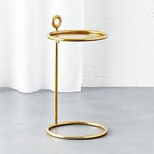 3 Amp Brushed Brass Handle Reviews Cb2 C Table Side Table Modern Side Table