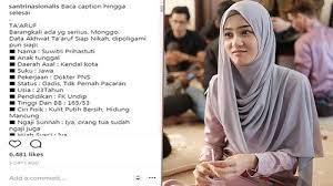 Keberadaan nikah siri dikatakan sah secara norma agama tetapi tidak sah menurut norma hukum. Akun Ini Posting Biodata Wanita Siap Nikah Dan Poligami Kalimat Akhirnya Bikin Jomblo Gigit Jari Tribunnews Bogor