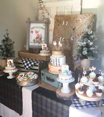 The woodland themed baby shower is one of the most popular baby shower themes. Woodland Theme Tablescape Adventure Baby Shower Fox Baby Shower Trendy Baby Shower Themes