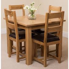 Shop for small dining table sets in dining room sets. Oslo Small Square Oak Dining Set With 4 Lincoln Oak Chairs Oak Furniture King