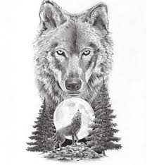 Tattoo Wolf Tattoo Idee Wald Mond Huegel Heulen Wolf Tattoo Ideen Wolf Und Mond Tattoo Wolf Tattoo Bedeutung