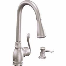 Although the faucet may look the same and have the same model number, the spray wand may have changed. Moen Anabelle Single Handle Lever Pull Down Kitchen Faucet With Soap Dispenser Stainless Farr S Hardware