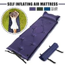 Outdoor Polyester Camping Self Inflating Air Mat Mattress Pad Pillow Waterproof Hiking Sleeping Bed 4 Colors Walmart Com Air Mattress Camping Inflatable Bed Mattress Pad