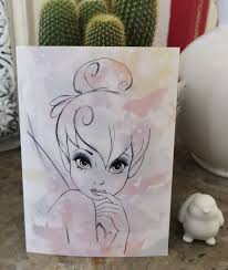 Carte Postale Fee Clochette In 2020 Tinkerbell Disney Painting Grimoire