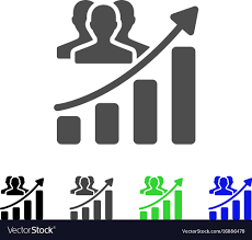 Audience Growth Chart Flat Icon