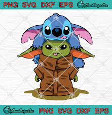 Baby Yoda With Stitch Svg Png Eps Dxf Vector Cricut File Baby Toda Cute Svg Png Stitch Svg Png Disney Symbols Stitch Drawing Cute Art