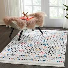 Teppich Beacham In Weiss Anthrazit Bloomsbury Market Teppichgrosse Rechteckig 119 Cm X 180 Cm In 2020 Teppich Weisser Teppich Teppich Beige