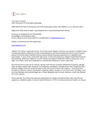 More cover letters for retail positions. Fashion Retail Sales Cover Letter July 2021