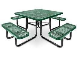 Metal Picnic Table 46 Square Green H 2126g Uline I 2020