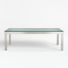 Get the best deals on stainless steel coffee tables. Parsons Clear Glass Top Stainless Steel Base 48x28 Small Rectangular Coffee Table Crate And Barrel Uae
