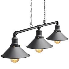 15w ip54 ceiling light fittings with motion detector. Long Life Lamp Company Industrial Suspended Ceiling Pendant With 3 Lamps Black For Sale Online Ebay