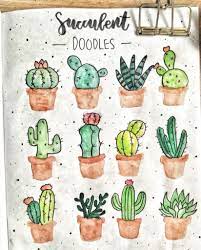 Learning how to draw succulents to use in you planner or bullet journal is a great way to add some colors or character. How To Draw Succulents With Easy Step By Step Tutorials