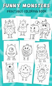 Funny Monsters Coloring Pages Printable In 2021 Monster Coloring Pages Coloring Pages For Kids Coloring Pages