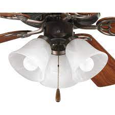 This fan is damp rated, ideal for your covered porch or patio. Fan Light Kits Collection 3 Light Antique Bronze Ceiling Fan Light Kit Discount Warehouse Shop