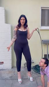 Finders keepers 🤭, tallgirl tallgirlproblems funny explore  heightdifference tall pet leash walk collar mine couplegoals