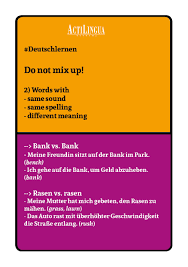 Tips On Learning German Do Not Mix Up These Words
